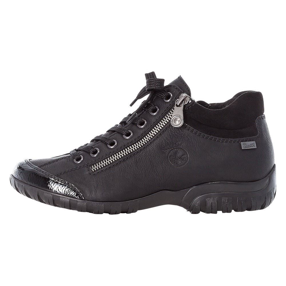 Rieker Schnürschuh TEX-Membran Reißverschluss schwarz L4613 