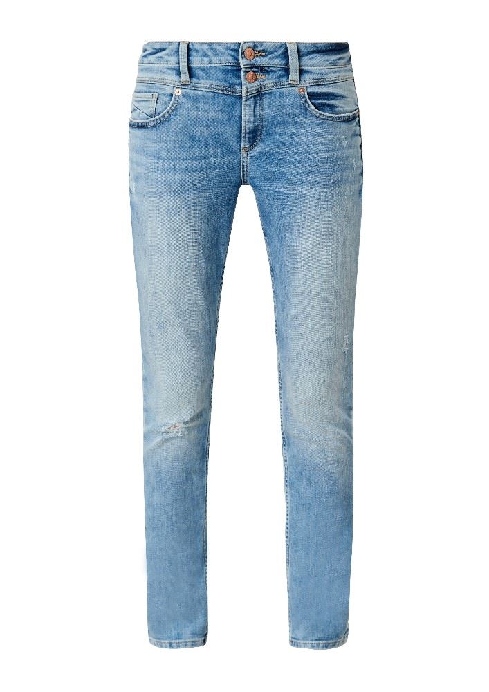 QS designed by Jeans Slim Leg Mid Rise hellblau S12 2107904 