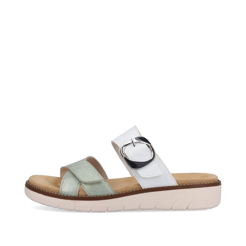 Remonte Damen Pantoletten pastellgrün-altweiß S13  D2048-52 