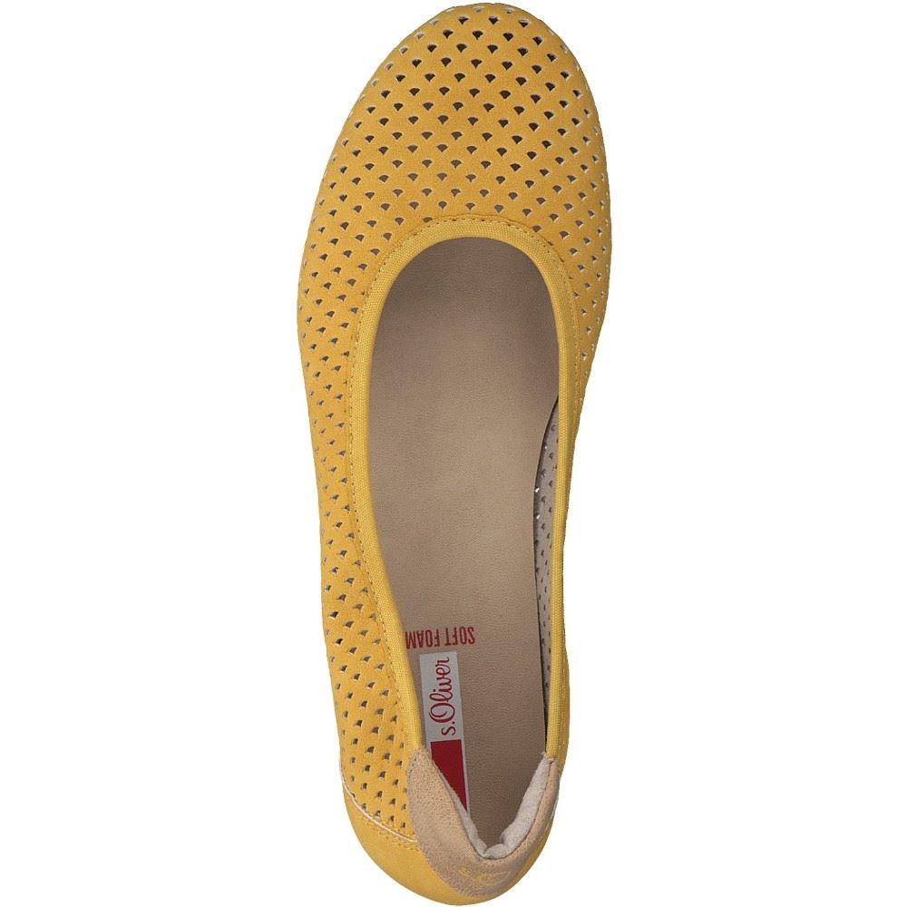 s.Oliver Klassischer Ballerina gelb 5-5-22100-24 38 | 601 SAFFRON | 