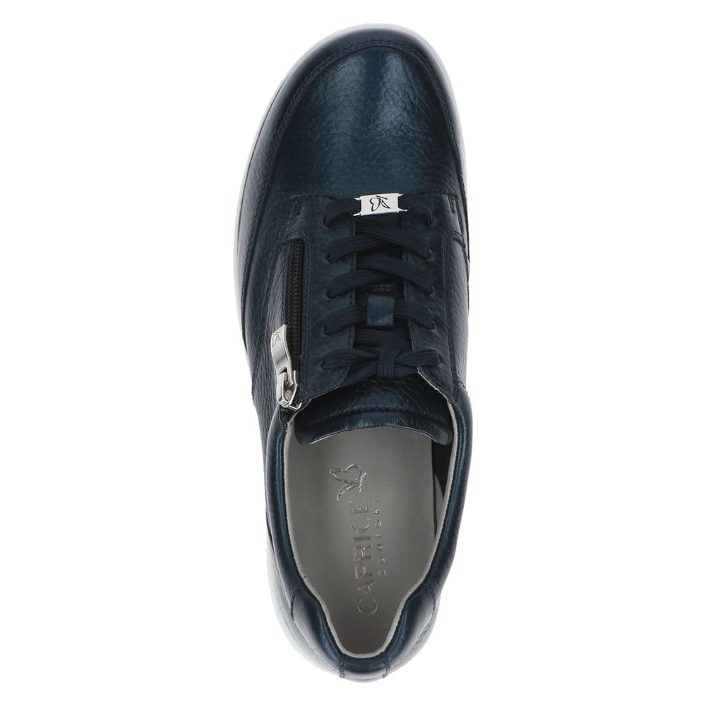 Caprice walking on Air Damen Sneaker Leder Wechselfußbett blau S13  9-9-23751-20 