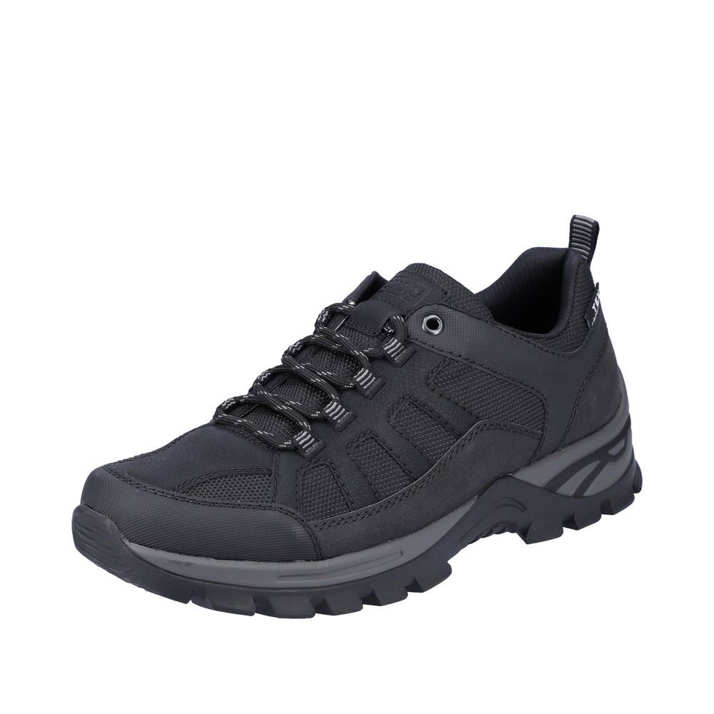 Rieker Antistress Herren Schnürschuh sportlich TEX- Membran schwarz S22 B6810-00 44 | schwarz/schwarz | G
