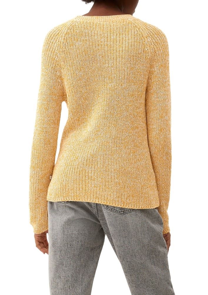 QS designed by Pullover in melierter Optik gelb, türkis S22  2119333 