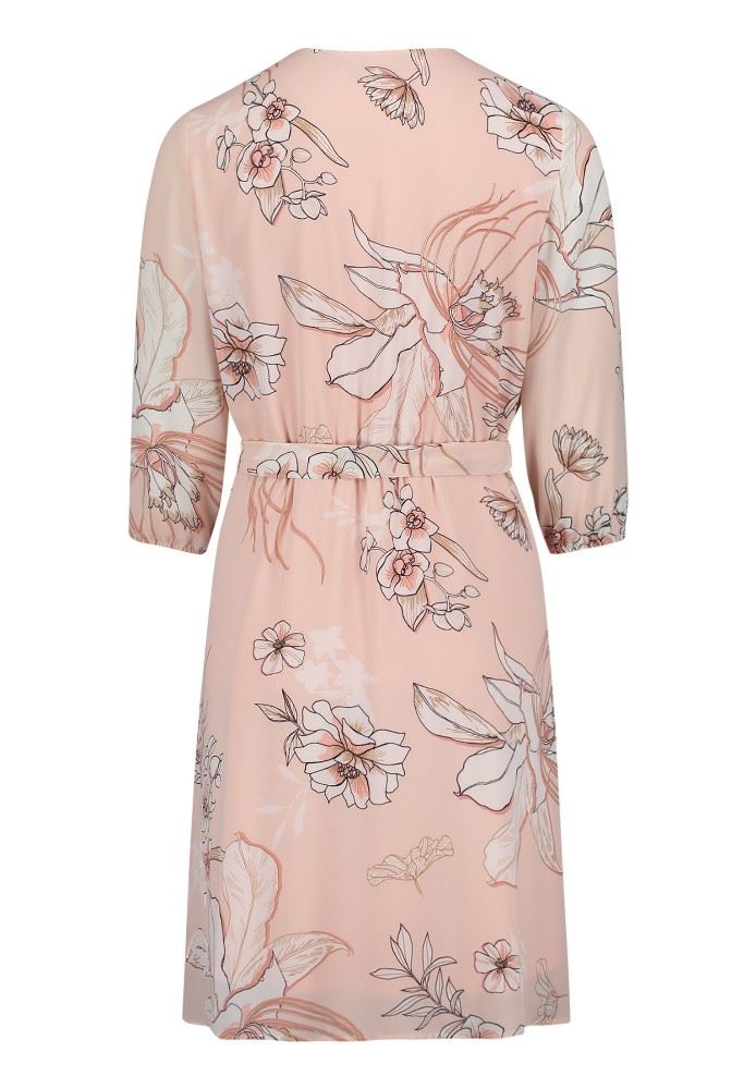 Betty Barclay Kleid 3/4 Arm Floral schwingend rosa creme 15382192 