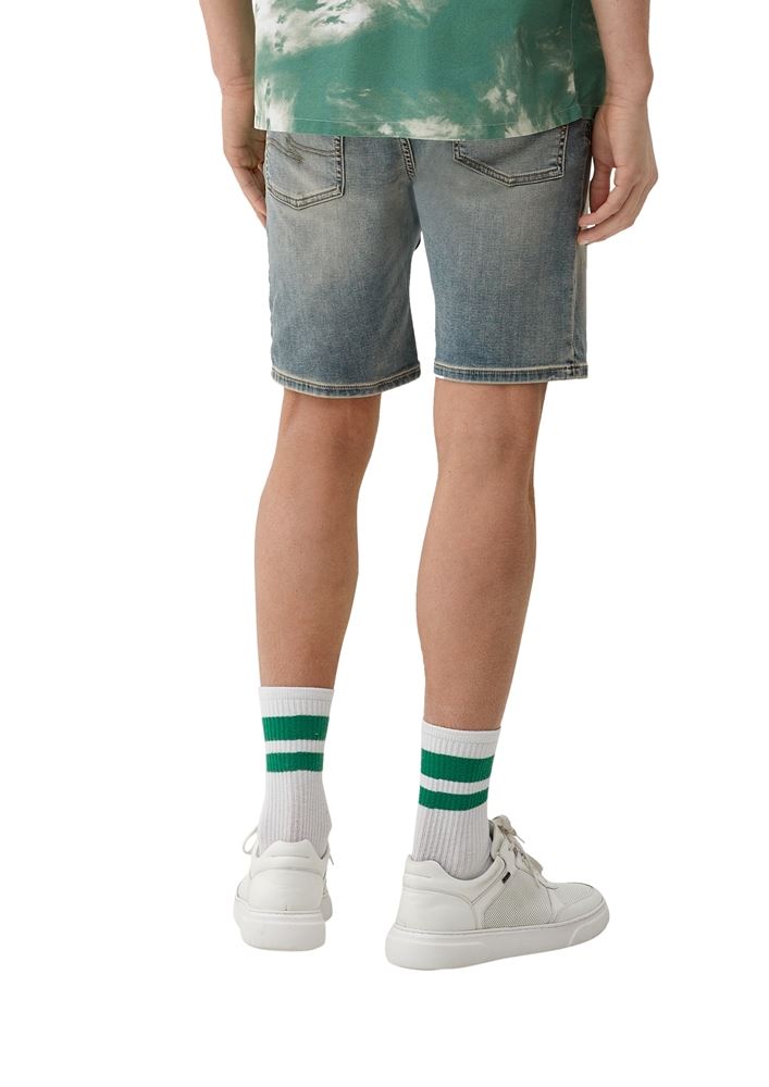 QS designed by Herren Denimshorts mit Waschung S13 2127790 