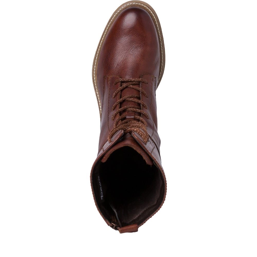 Tamaris Stiefel Schnürstiefel TOUCHit Fußbett braun S22 1-1-25249-29 41 | 305 COGNAC | 