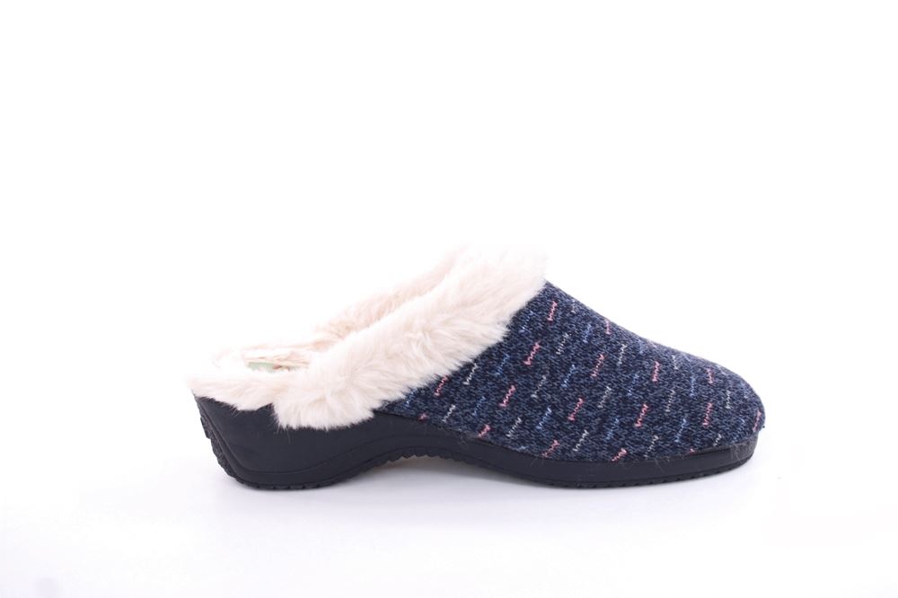 s`knöpfli Damen Hausschuh Pantolette blau S22 K28179 36 | azul beig | 