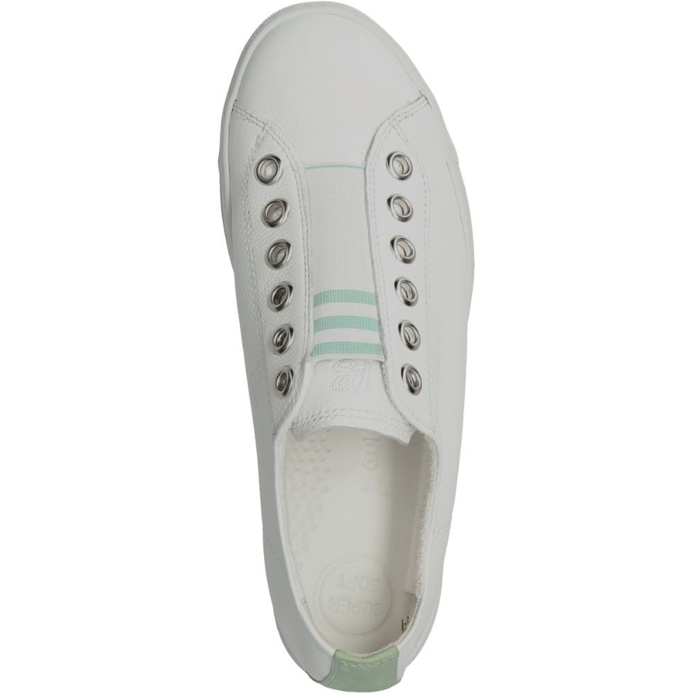 Paul Green Slipper Super Soft Pauls Gummizug weiß Leder 4797-128 