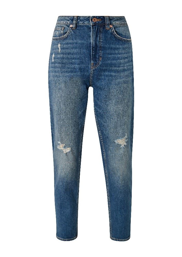QS designed by Jeans Mom Fit Relaxed blau S12 2105913 34 | 57Z4 dark blue | 
