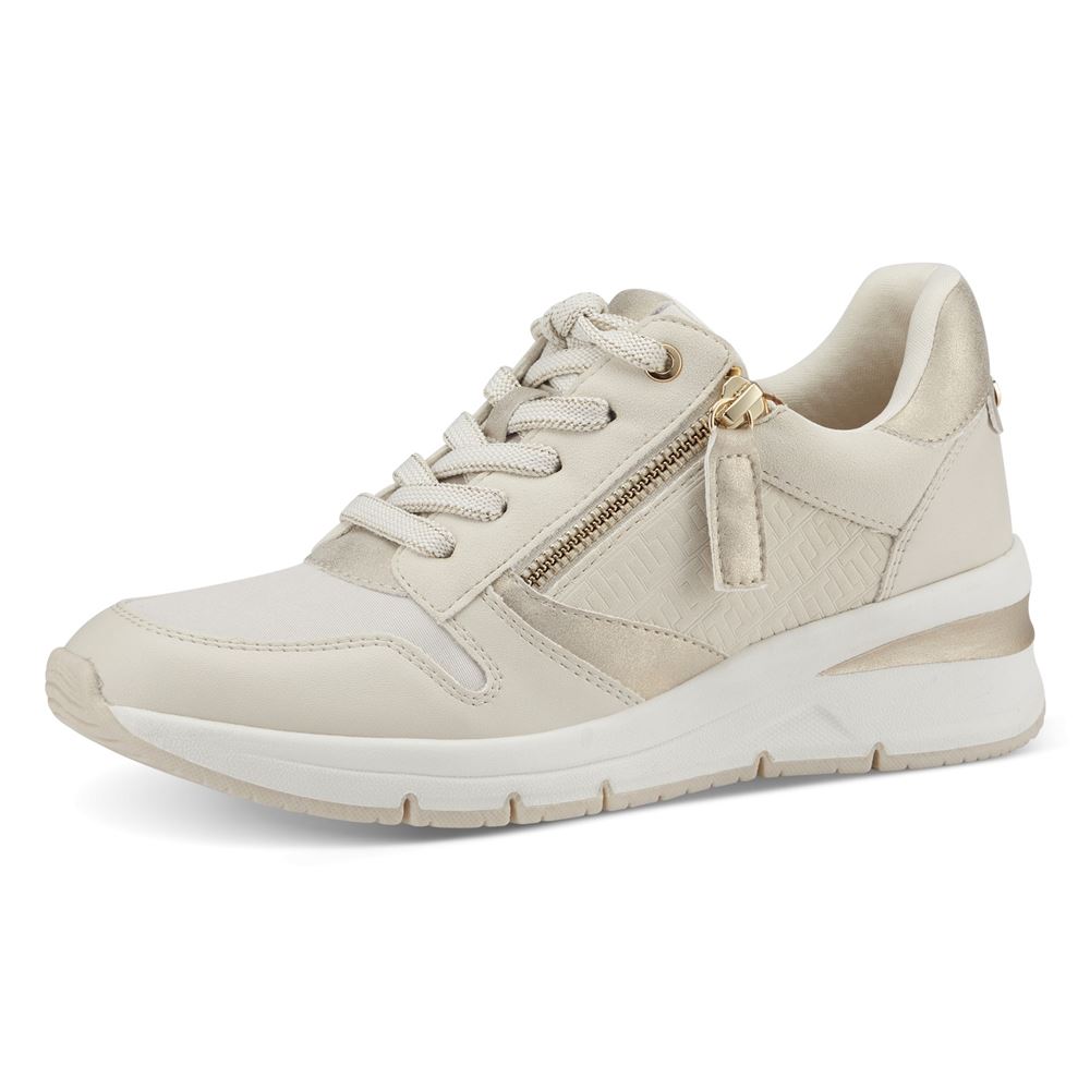 Tamaris Sneaker Keilabsatz Wechselfußbettbeige, blau S13 1-1-23702-20 40 | 890 NAVY COMB | 