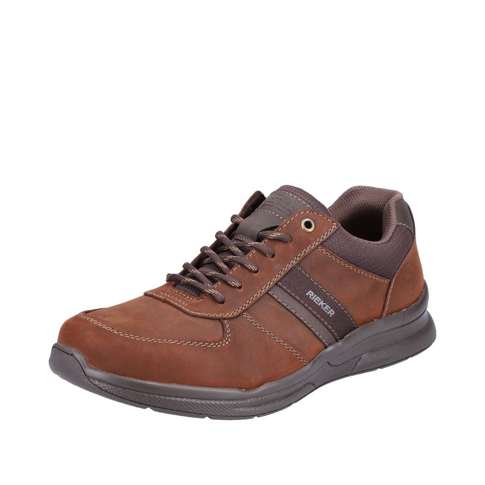 Rieker Antistress Herren Schnürhalbschuh Sneaker Veloursleder braun S22 14811-22 43 | noce/moro/kaffe | H