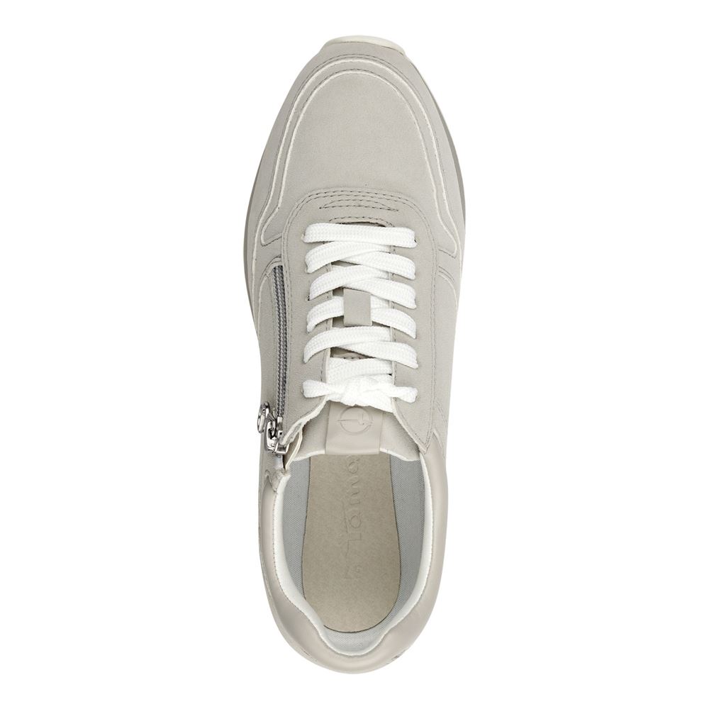 Tamaris Sneaker Schnürhalbschuh Reißverschluss Wechselfußbett grau S13 1-1-23613-20 