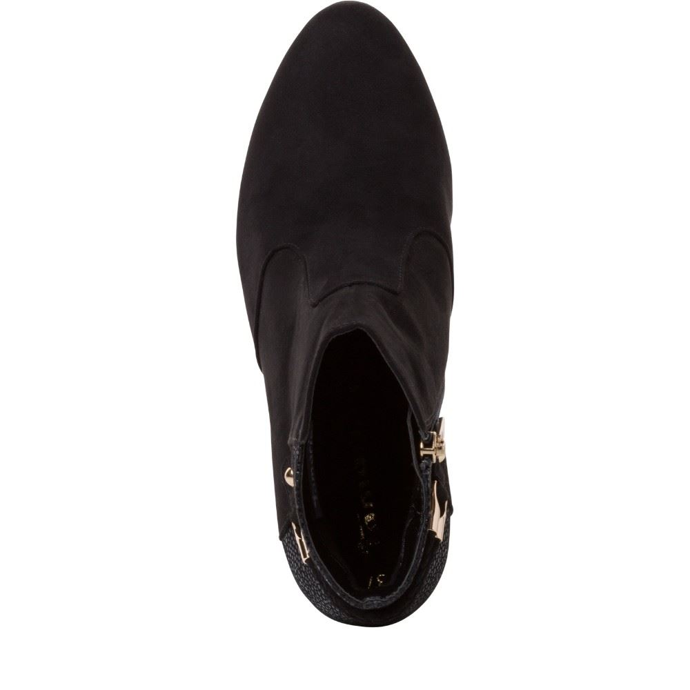 Tamaris elegante StiefeletteTOUCHit Fußbett schwarz S22 1-1-25335-29 