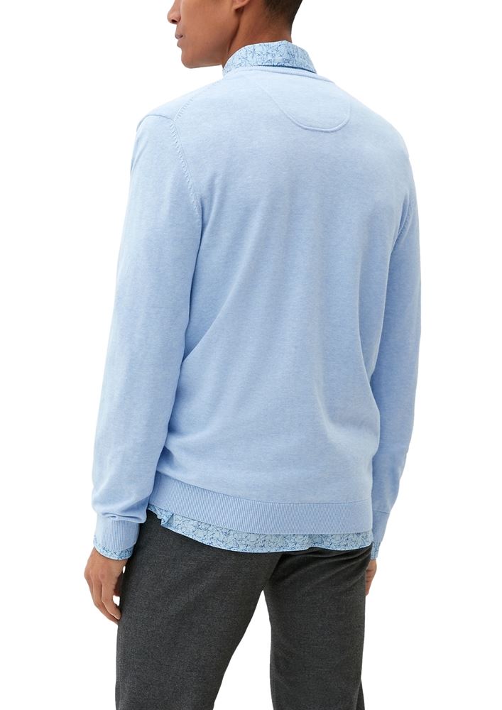 s.Oliver Feinstrick-Pullover mit Stickerei S22 2124548 XL | 5621 BLUE | 
