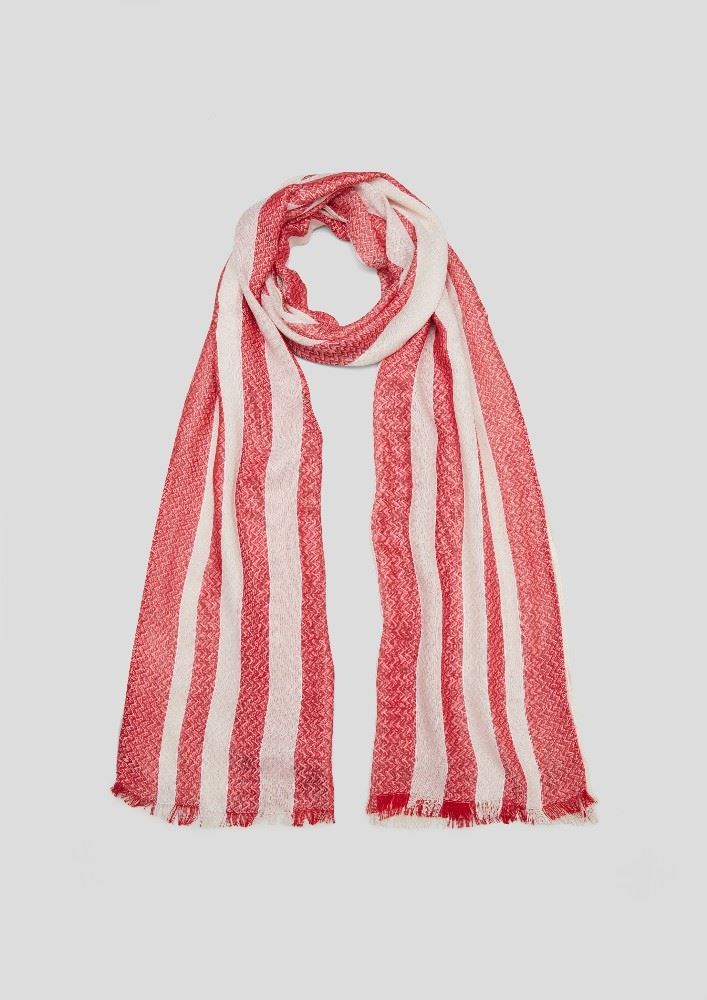 s.Oliver Langschal Fransen gestreift 2064499 OneSize | 31G1 red stripe | 