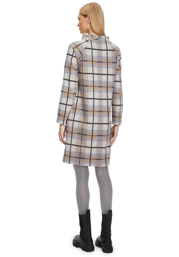 Betty Barclay Shirtkleid Stehkragen aufgesetzte Taschen grau S22  12321134 