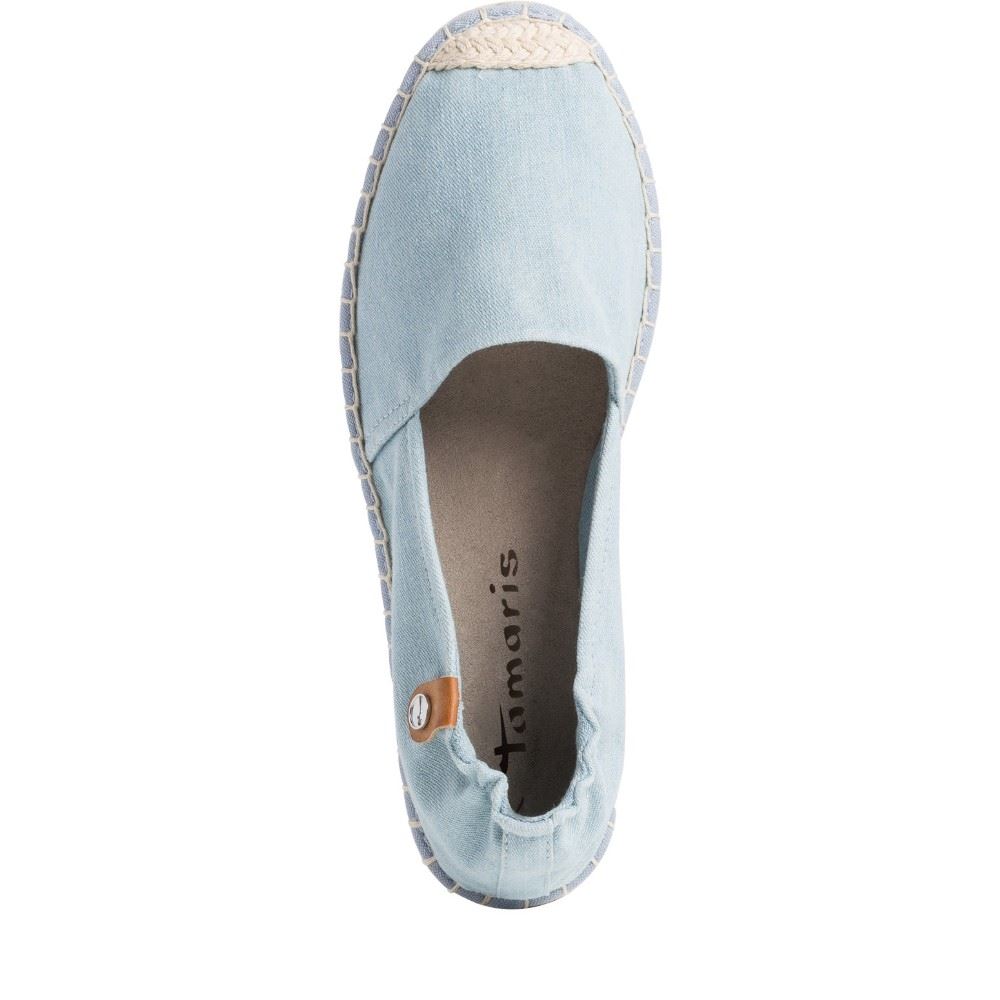 Tamaris Espadrill Slipper blau gestreift 1-1-24605-26 37 | 815 LT.DENIM JE | 