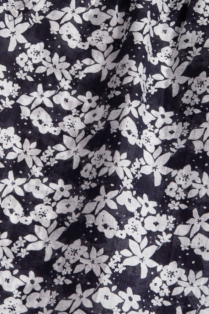 EDC geblümte Bluse mit Leinen 032CC1F302 