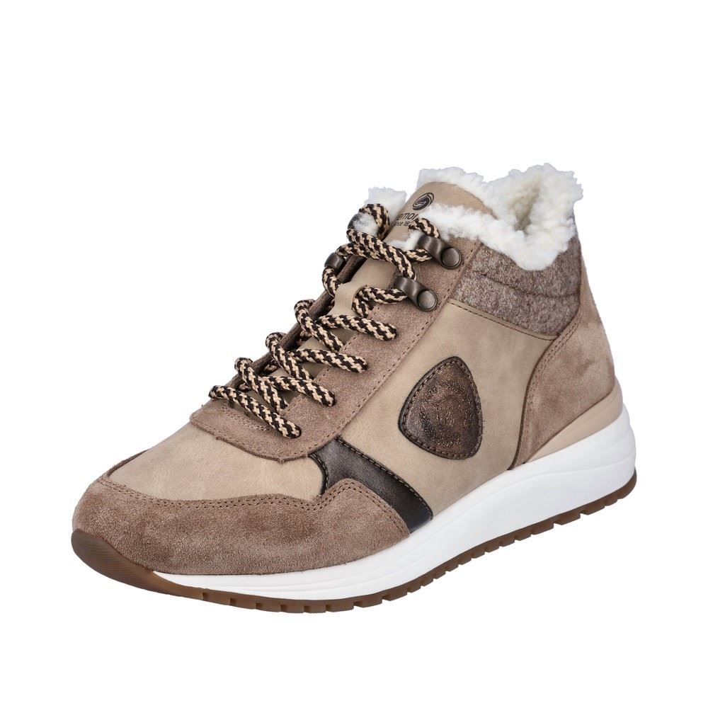 Remonte Damen Sneaker High Schnürschuh Wechselfußbett Warmfutter braun S22 R3772-60 