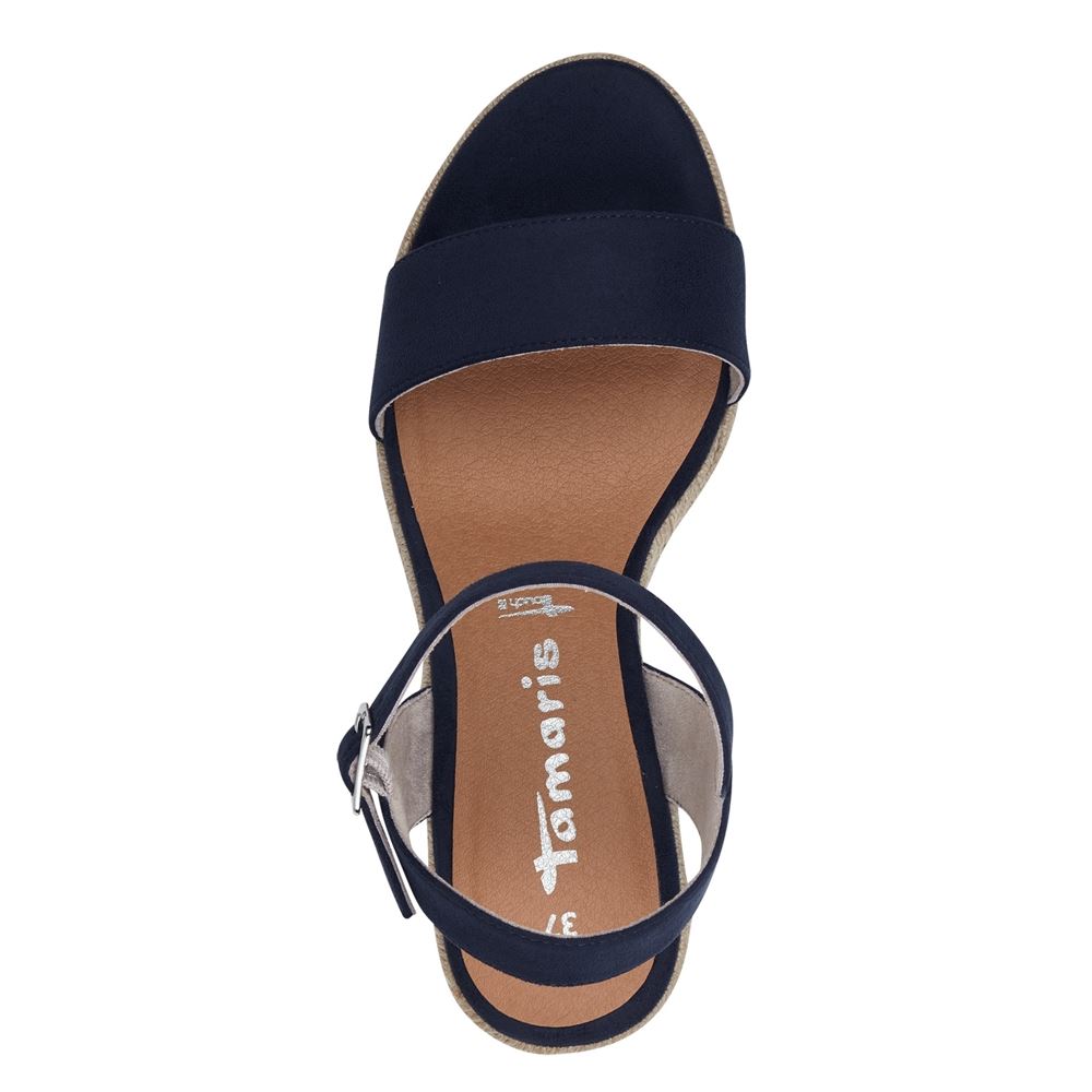 Tamaris Sandalette Keilabsatz navy S13  1-1-28300-20 