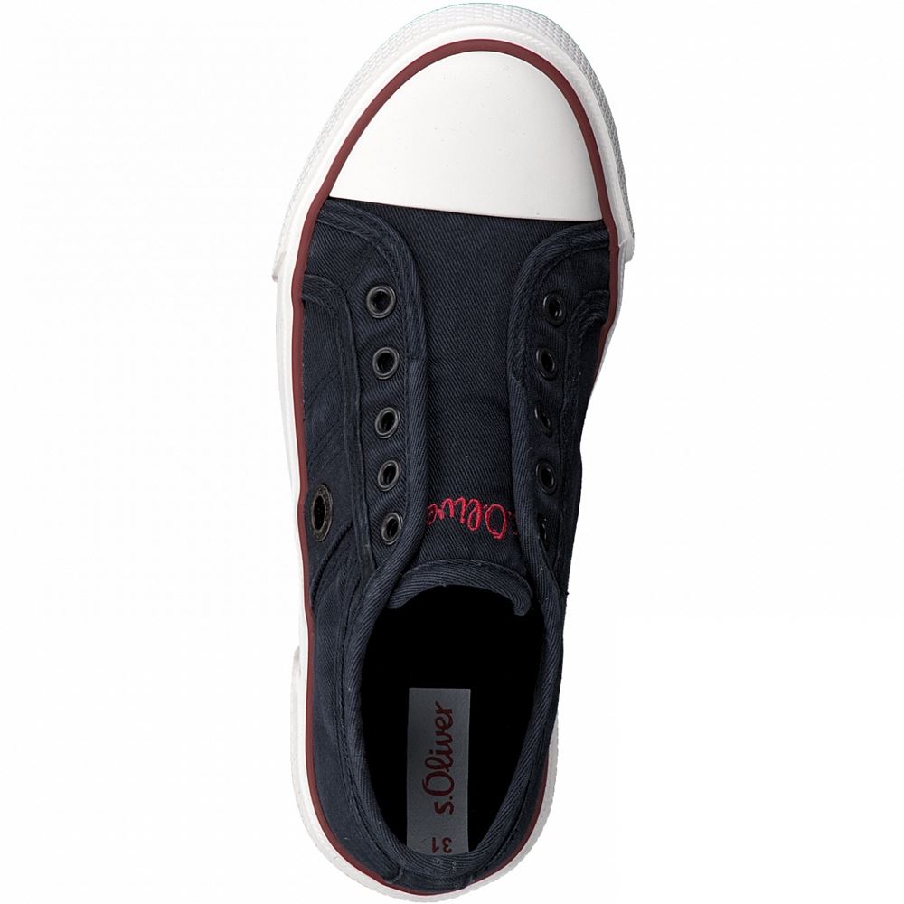 s.Oliver Jungen Sneaker low Slipper Schlupschuh blau S12 5-5-44200-28 