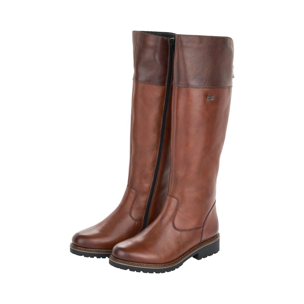 Remonte Stiefel Leder variabler Schaft  TEX-Membran braun R6581 