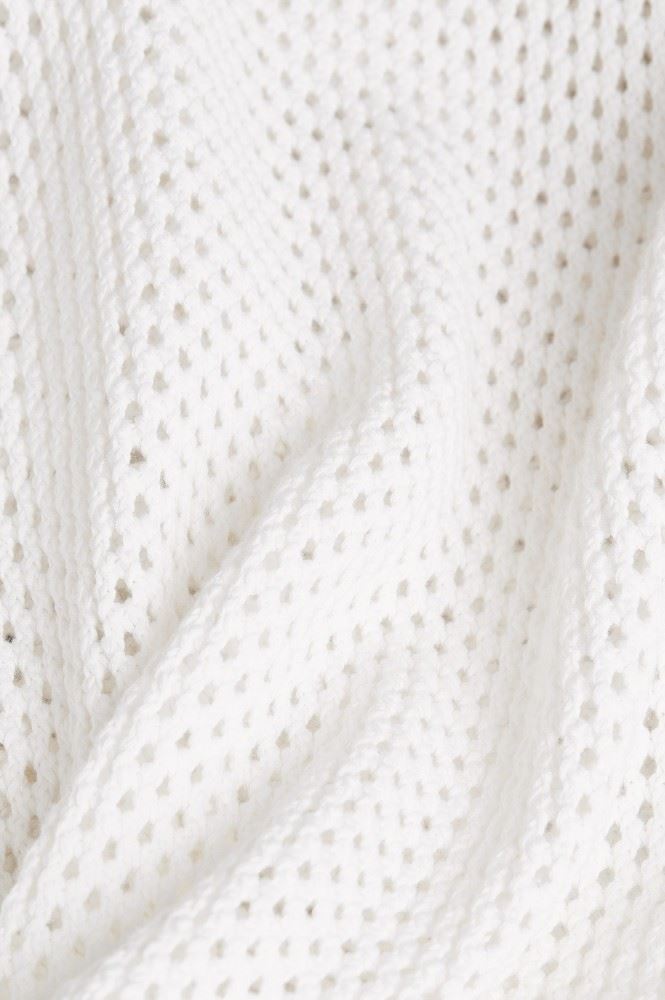 EDC Pullover Lochmuster weiß 040CC1I301 L | C110 OFF WHITE | 