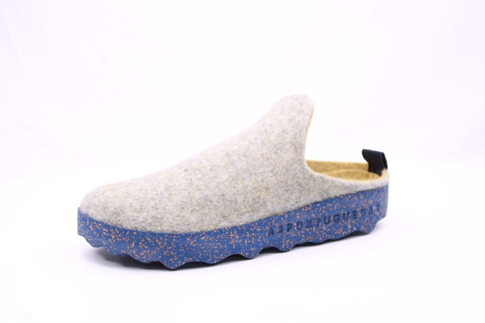 Asportuguesas Damen Pantolette Wolle vegan Kork nachhaltig grau S21 P018023037 38 | grey yellow | 