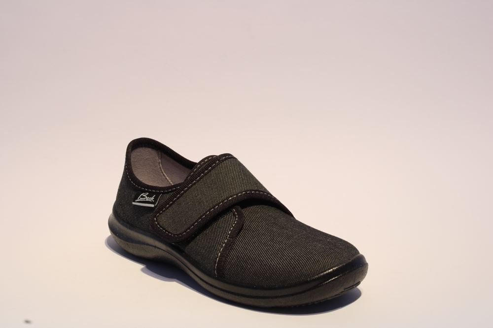 Beck Hausschuh Jungen Klettverschluss schwarz 550/02 33 | schwarz | 