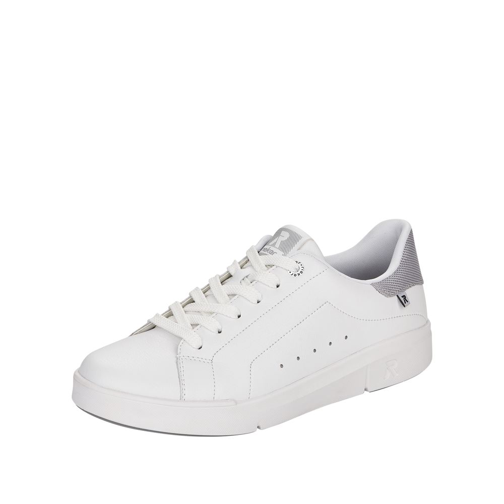 Rieker R- Evolution Sneaker Halbschuh Leder weiß S12 41902-80 36 | weiss/cement/we | F