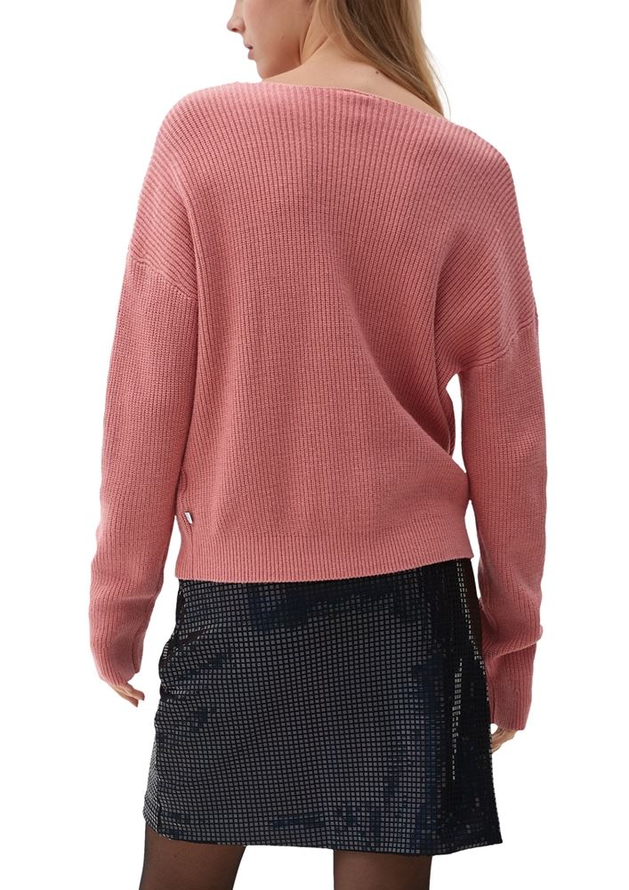 QS designed by Strickpullover Viskosemix V- Ausschnitt rosa, grün S22 2124656 L | 6985 BLUE GREEN | 