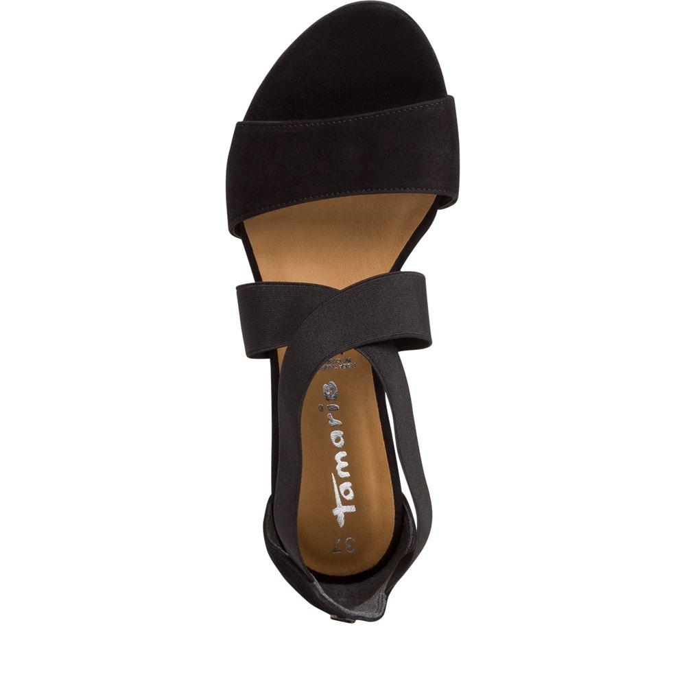 Tamaris Sandale Keilabsatz black S13  1-1-28138-20 