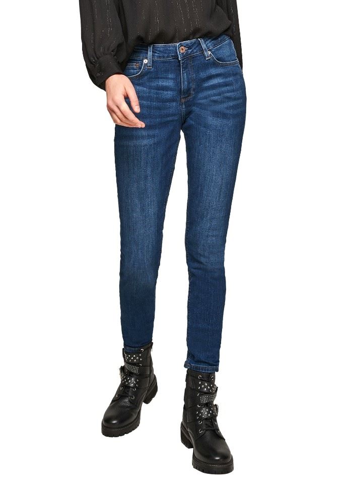 QS designed by Skinny: Super Skinny leg-Jeans blau S22 2102008 