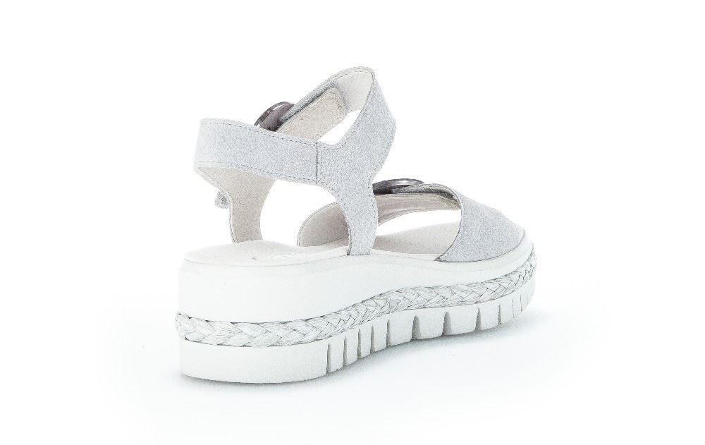 Gabor Plateau Sandale Rauleder grau S12  84.621.19 5,5 | light grey | F