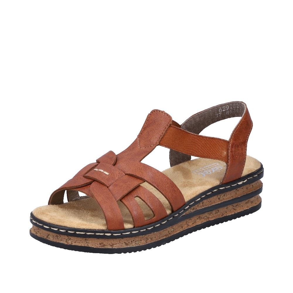 Rieker Antistress Keilsandalette Sohle Korkoptik braun S12 62918-22 41 | cognac | E