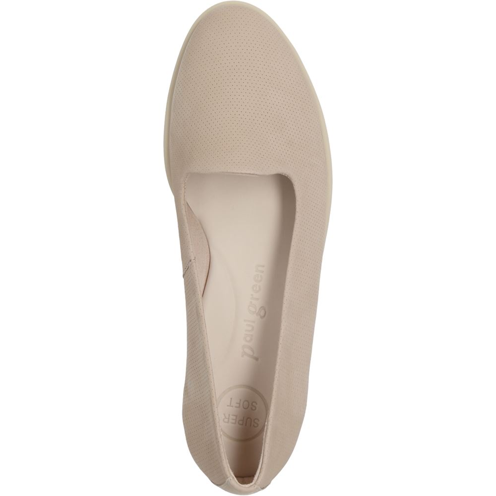 Paul Green ROYAL NUBUK ANTELOPE PERF Super Soft Slipper Loafer beige S12 2923-031 4,5 | antelope | 