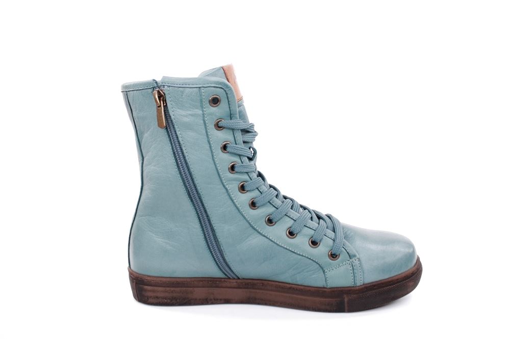 Andrea Conti Damen Schnürboots Schnürstiefelette Leder Warmfutter blau S22 0342856797 