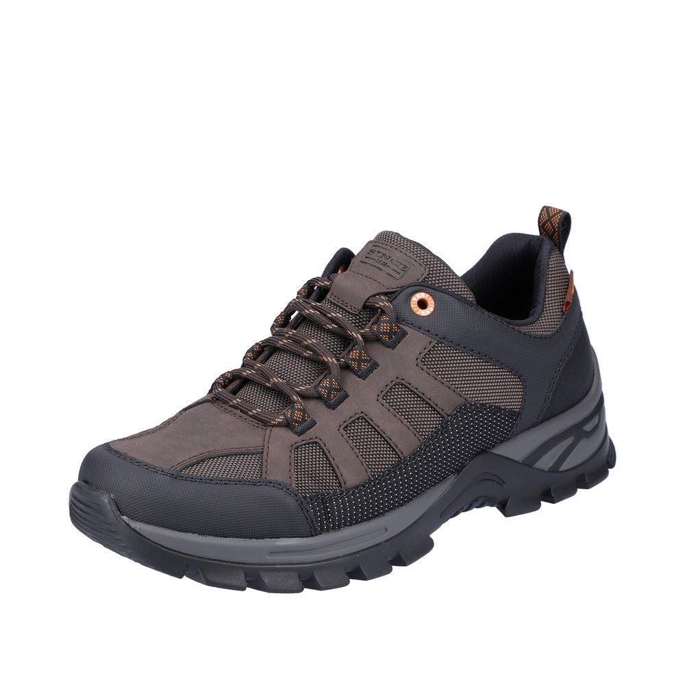 Rieker Antistress Herren Schnürschuh sportlich TEX- Membran braun S22 B6810-25 42 | schwarz/moro/br | G
