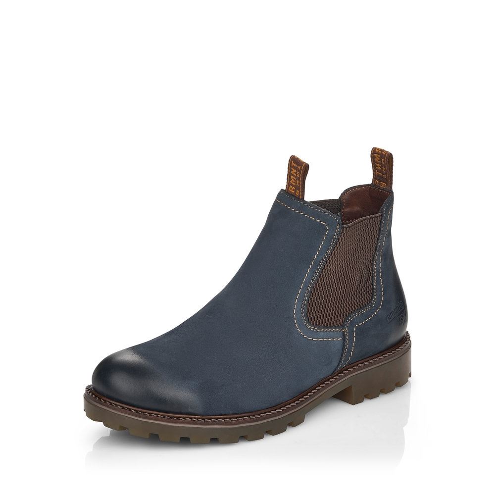Remonte Chelsea- Boots TEX- Membran Leder blau S21  D8472-14 37 | pazifik/brown | G