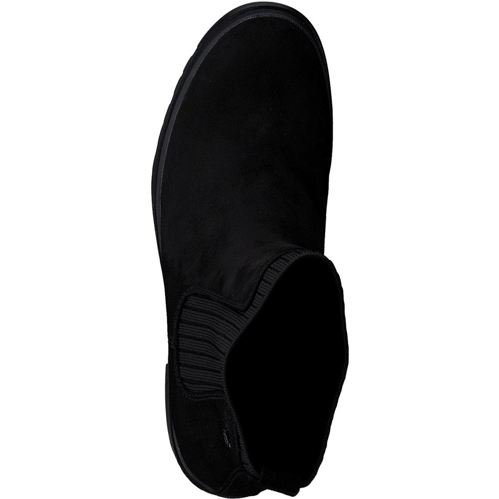 s.Oliver Damen Chelsea-Boots Stiefelette Blockabsatz schwarz S22 5-5-25430-29 