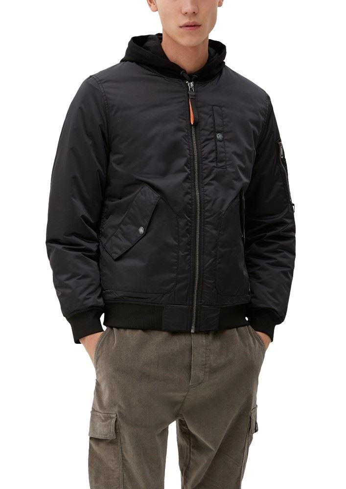 QS designed by Klassische Bomberjacke schwarz S22  2117499 XXL | 9999 GREY/BLACK | 