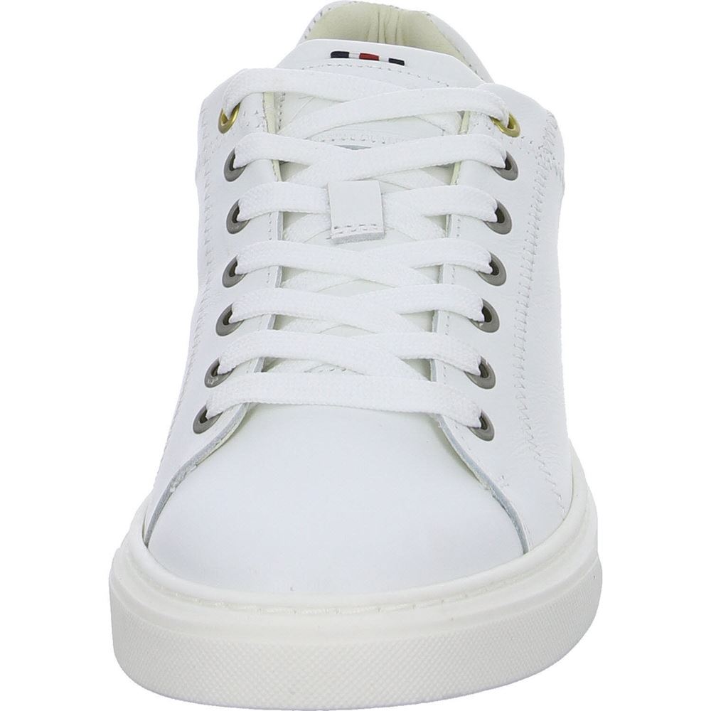 Bullboxer Herren Sneaker Schnürschuh Leder weiß S13 213K26611F 