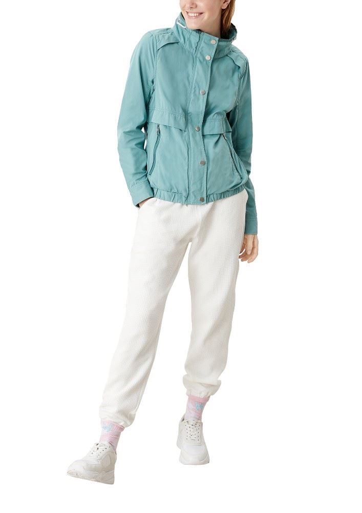 QS designed by Jacke Übergang  Twillstruktur blau grün beige grau S15 2109534 M | 6553 petrol | 