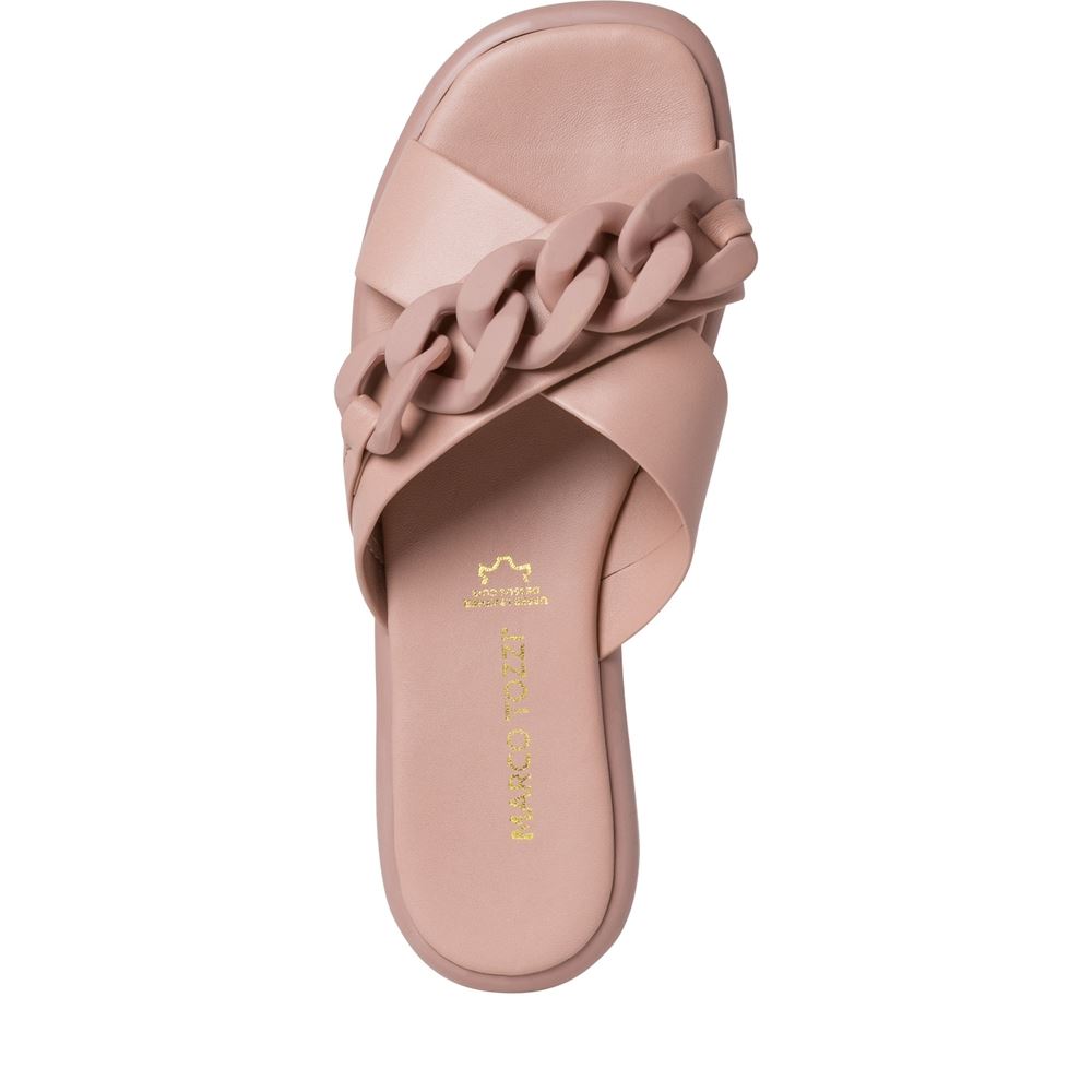 Marco Tozzi Pantolette Leder rosa schwarz S12  2-2-27121-28 38 | 408 NUDE | 