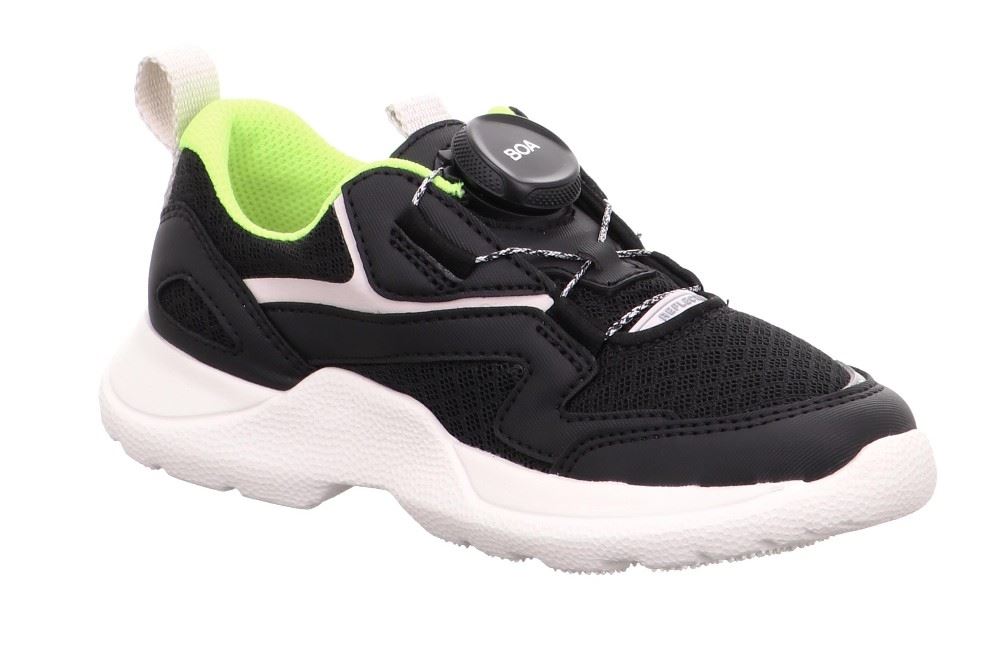 superfit RUSH SCHWARZ/WEISS Kinder Halbschuh Sneaker 1-000210-0000 33 | schwarz/weiss | 