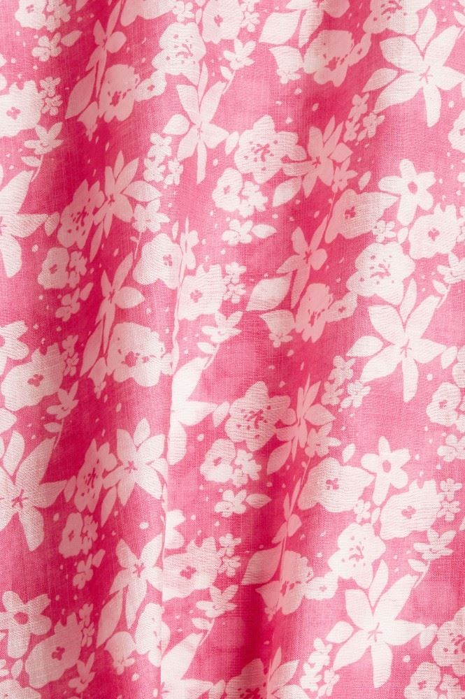 EDC geblümte Bluse mit Leinen 032CC1F302 XL | C673 PINK 4 | 