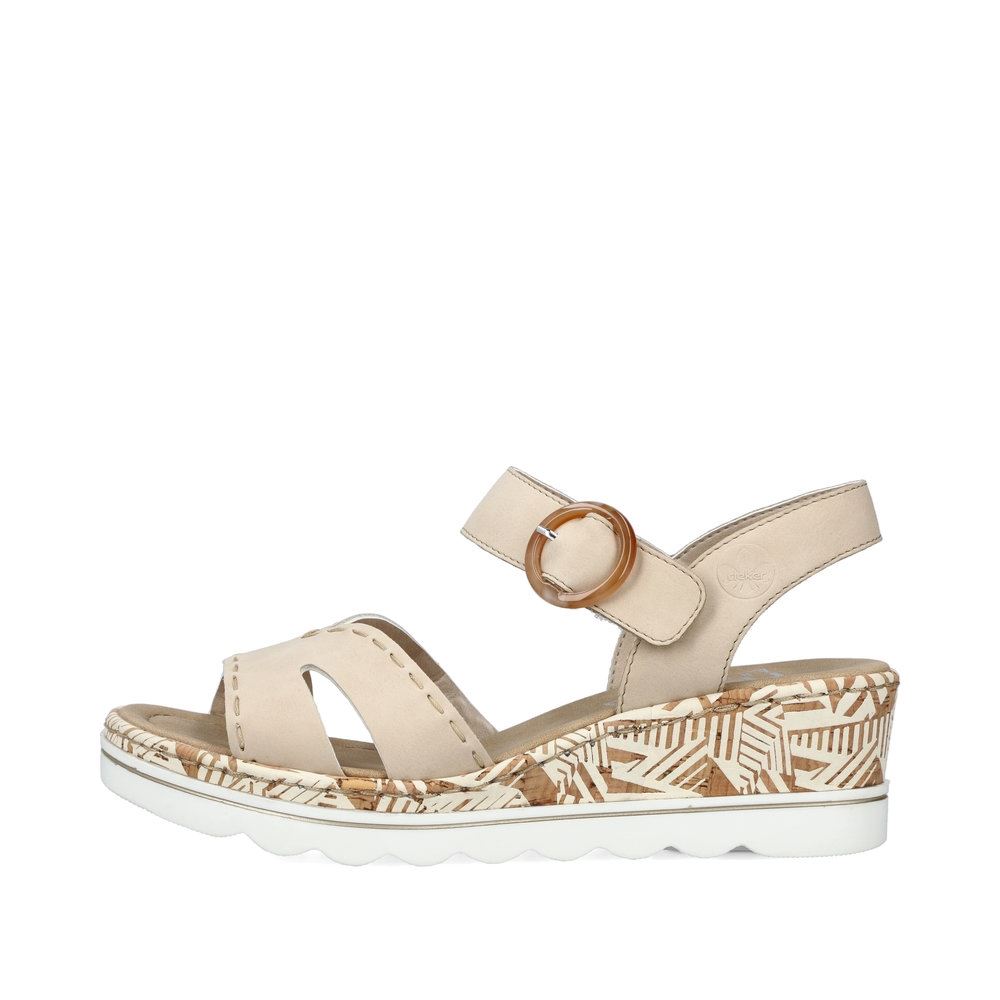Rieker Damen Keilsandaletten champagner S13  67173-60 