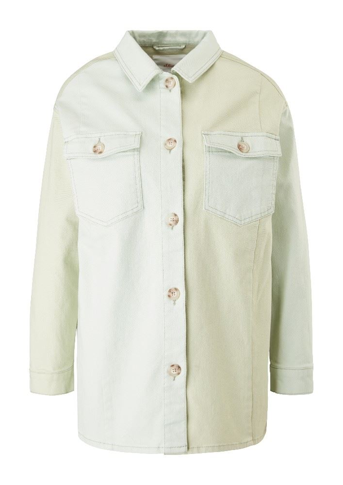 s.Oliver Overshirt im Two-Tone-Look hellgrün S12 2109817 L | 72Z8 light gree | 