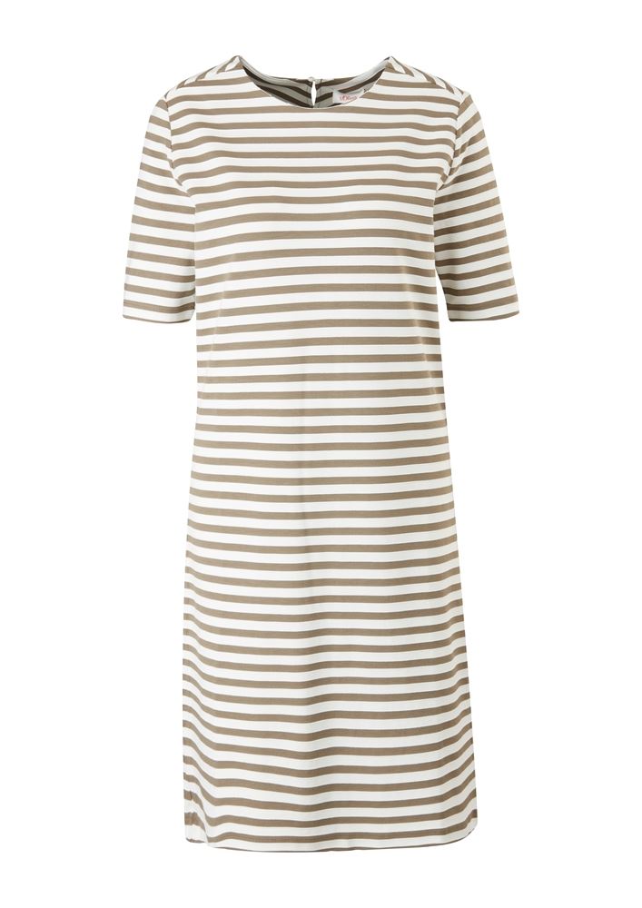 s.Oliver Sweatkleid mit Streifenmuster 2114243 38 | 72G0 dusty oliv | 