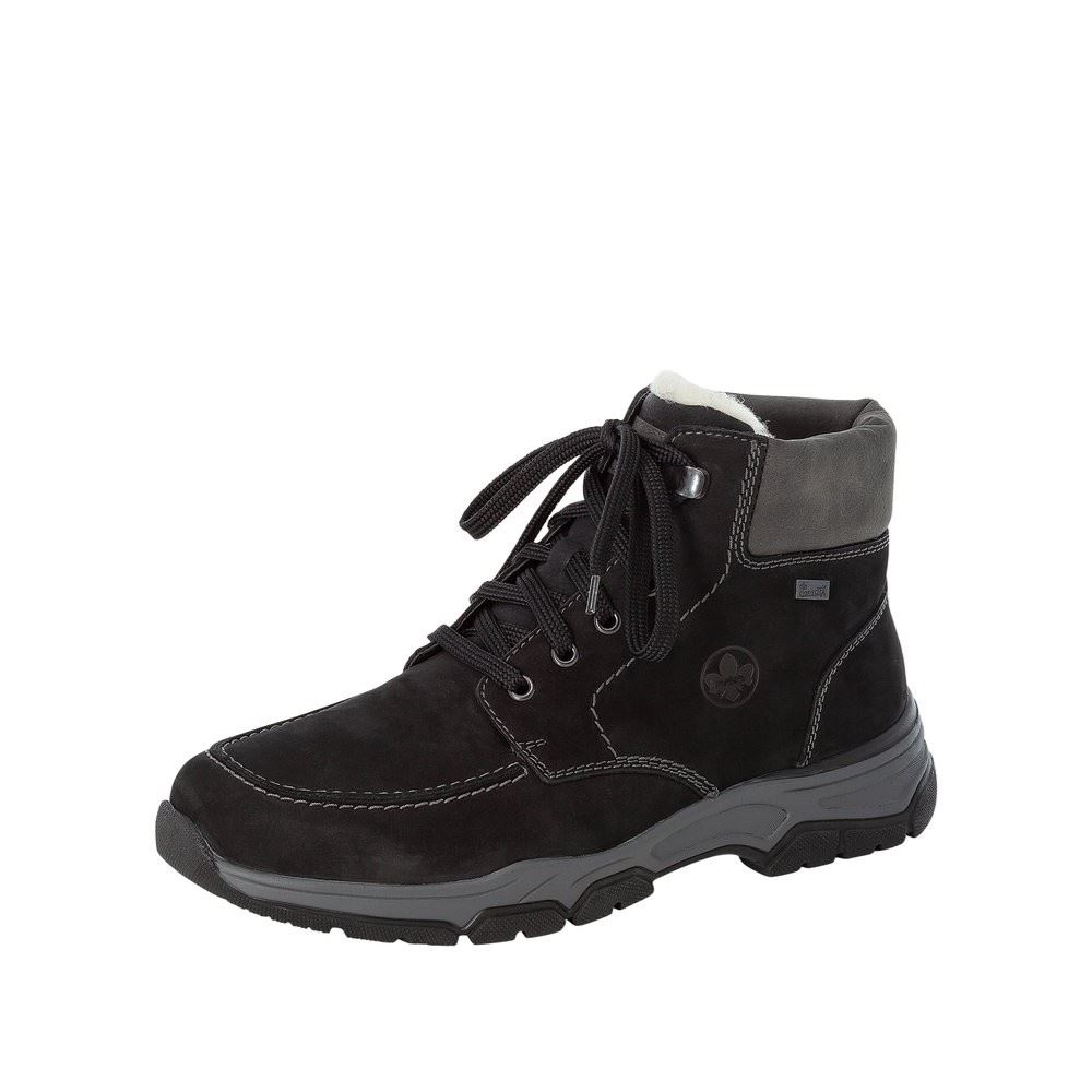 Rieker Antistress Herren Schnürboot Schnürschuh Leder TEX- Membran schwarz S22 31240-00 